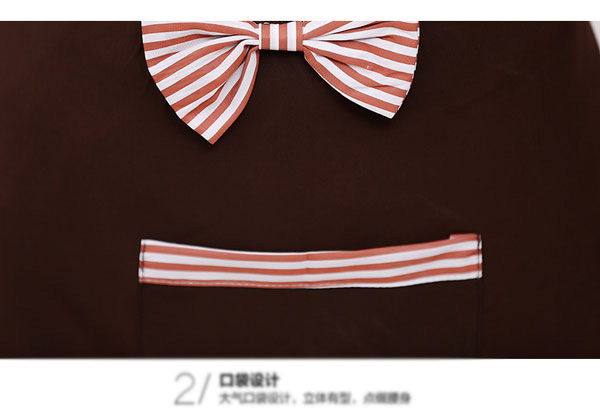 服務(wù)員工作服套裝款式口袋細節(jié)展示圖